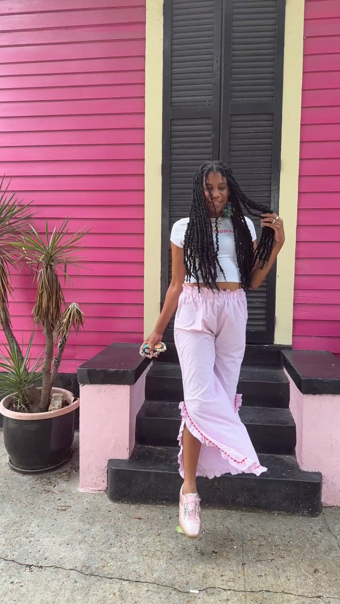 Striped pants +
Delusional shirt +
Chunky bead necklaces

#LTKdayinmylife #LTKgrwm #LTKootd