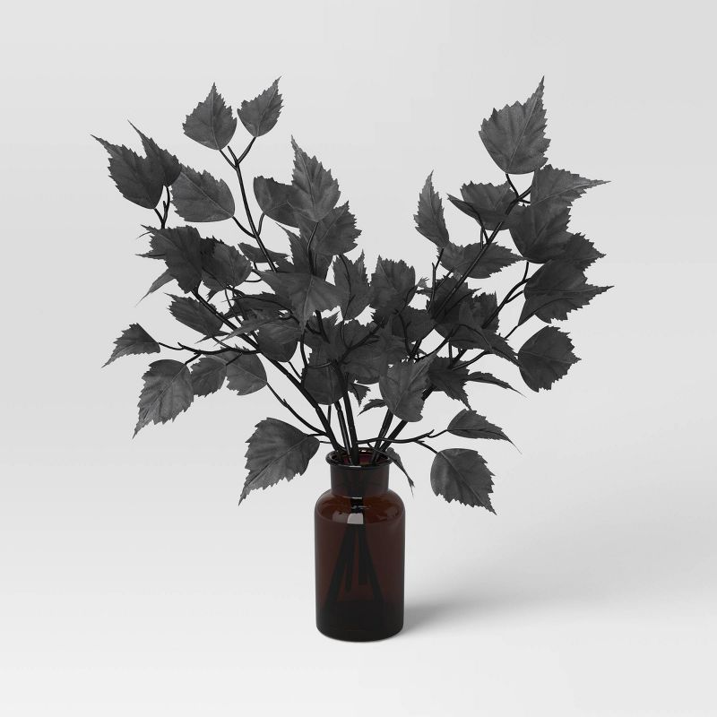 Small Leaves Arrangement Artificial Plant Black - Threshold&#8482; | Target