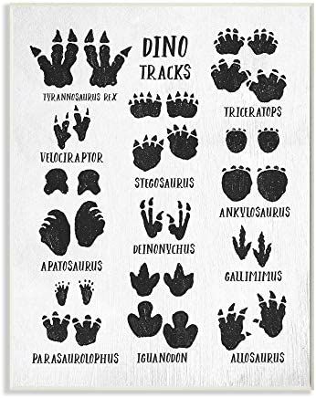 Stupell Industries Children's Rustic Dinosaur Track Chart with Text, Designed by Daphne Polselli ... | Amazon (US)