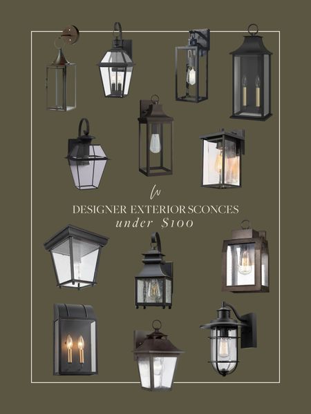 Designer outdoor lighting under $100! If you’re wanting to refresh your outdoor patio or porch this season, all of these stunning lanterns and sconces are beautiful options, and affordable too! 

#LTKfindsunder100 #LTKhome #LTKSeasonal