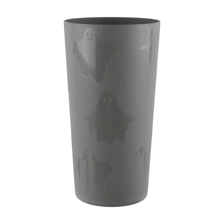 Mainstays - Gray Round Plastic Tumbler, Ghost Etched, 26-Ounce | Walmart (US)