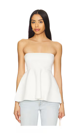 Isadore Knit Sweater Peplum Top in Ivory | Revolve Clothing (Global)