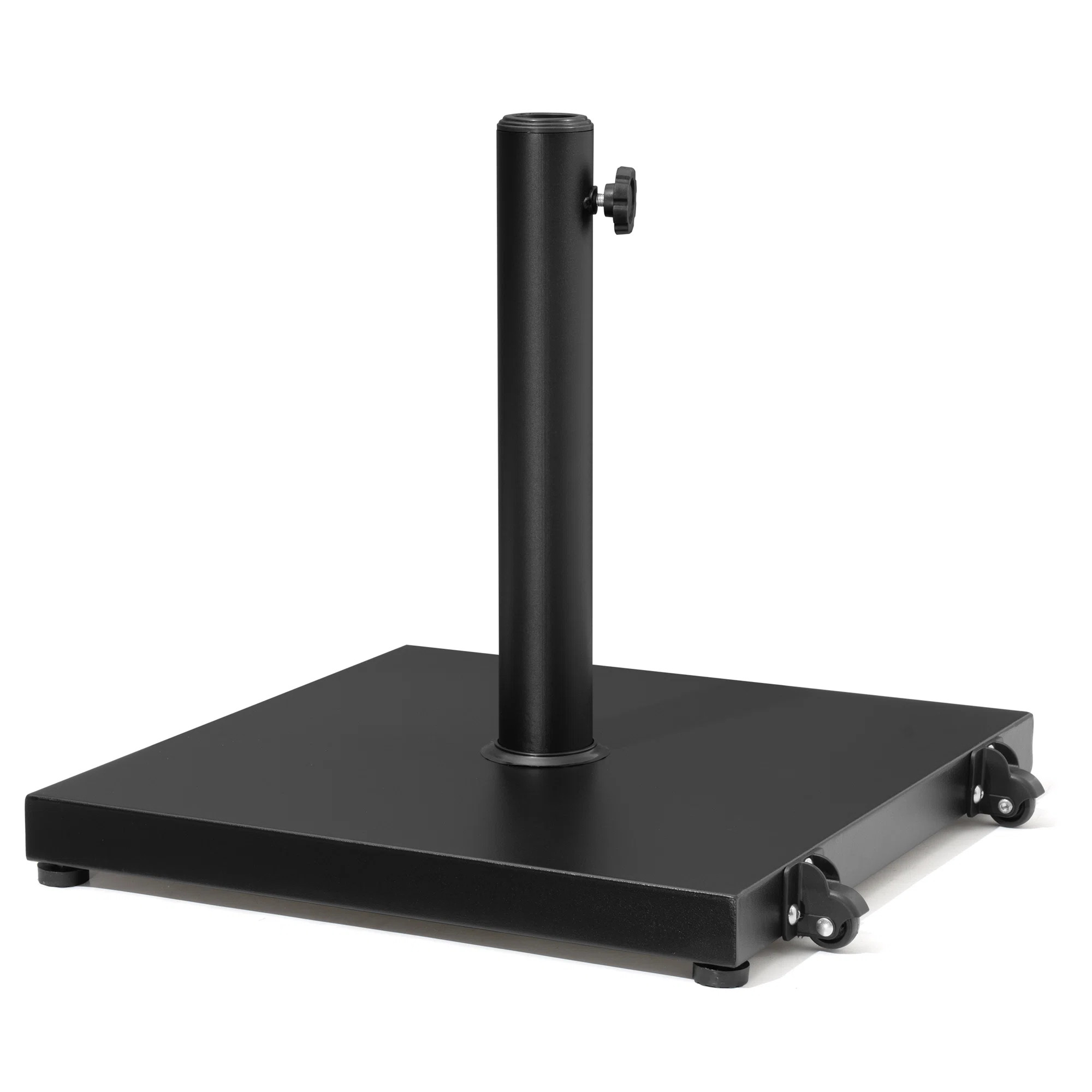 40 Lb. Concrete Free Standing Umbrella Base With Wheels, Black | Wayfair North America