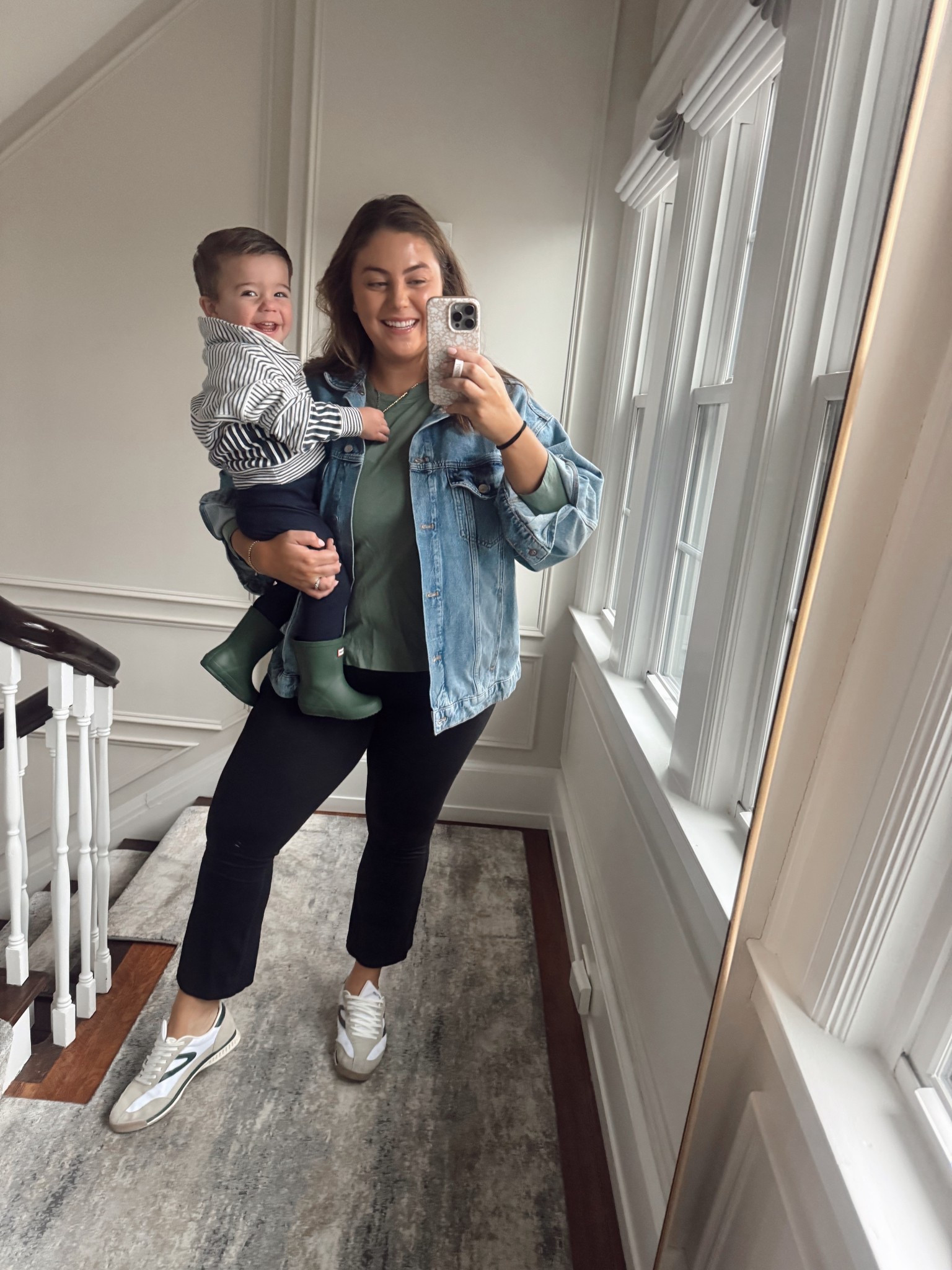 Wearing size XL in denim jacket, XXL in T-shirt, XL in cropped flare leggings. Sharing Conrad’s outfit too! 

#LTKKids #LTKShoeCrush #LTKMidsize