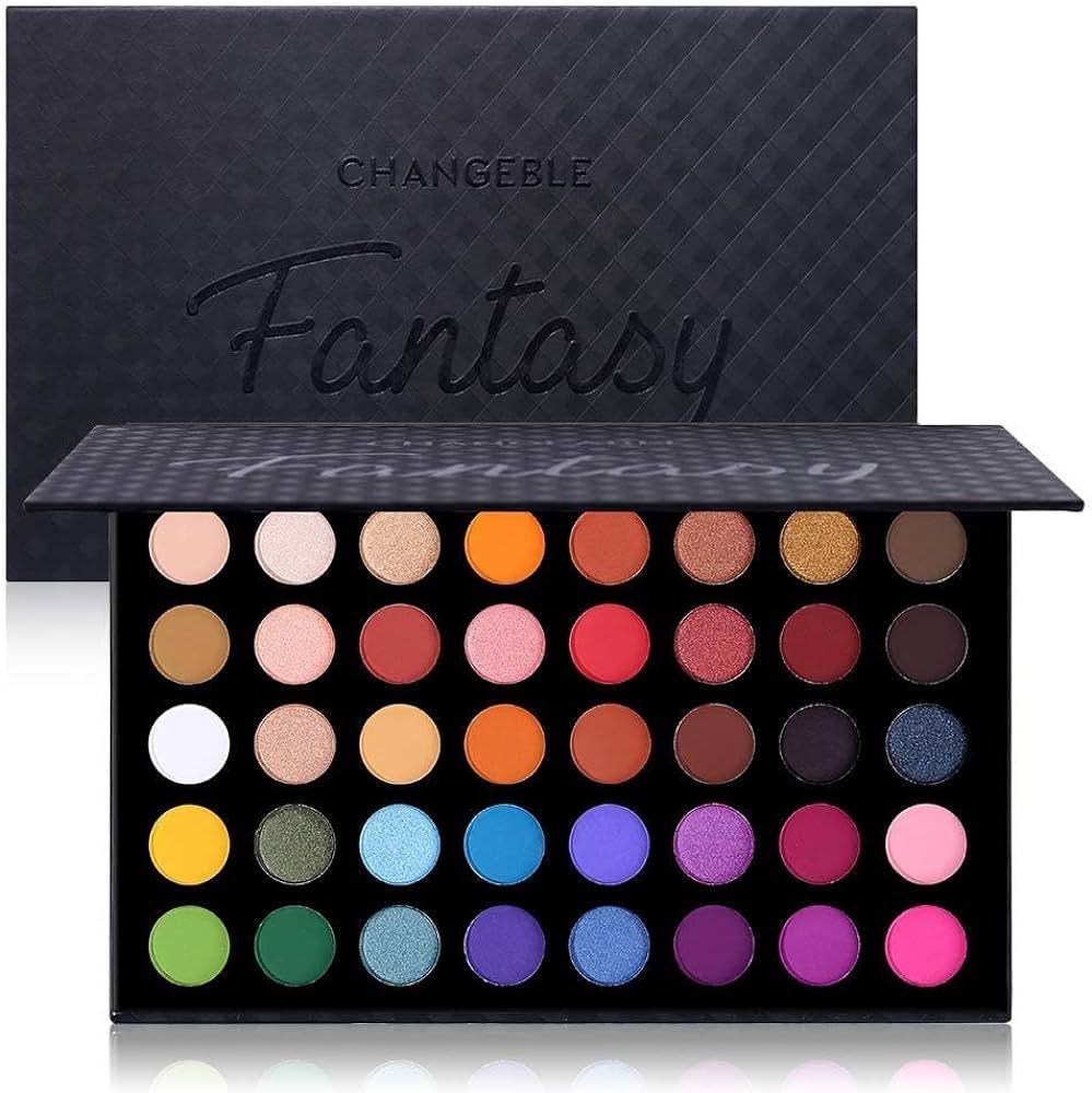 Highly Pigmented Eye Makeup Palette, Matte Shimmer Metallic Eyeshadow Pallet Long Lasting Blendab... | Amazon (US)