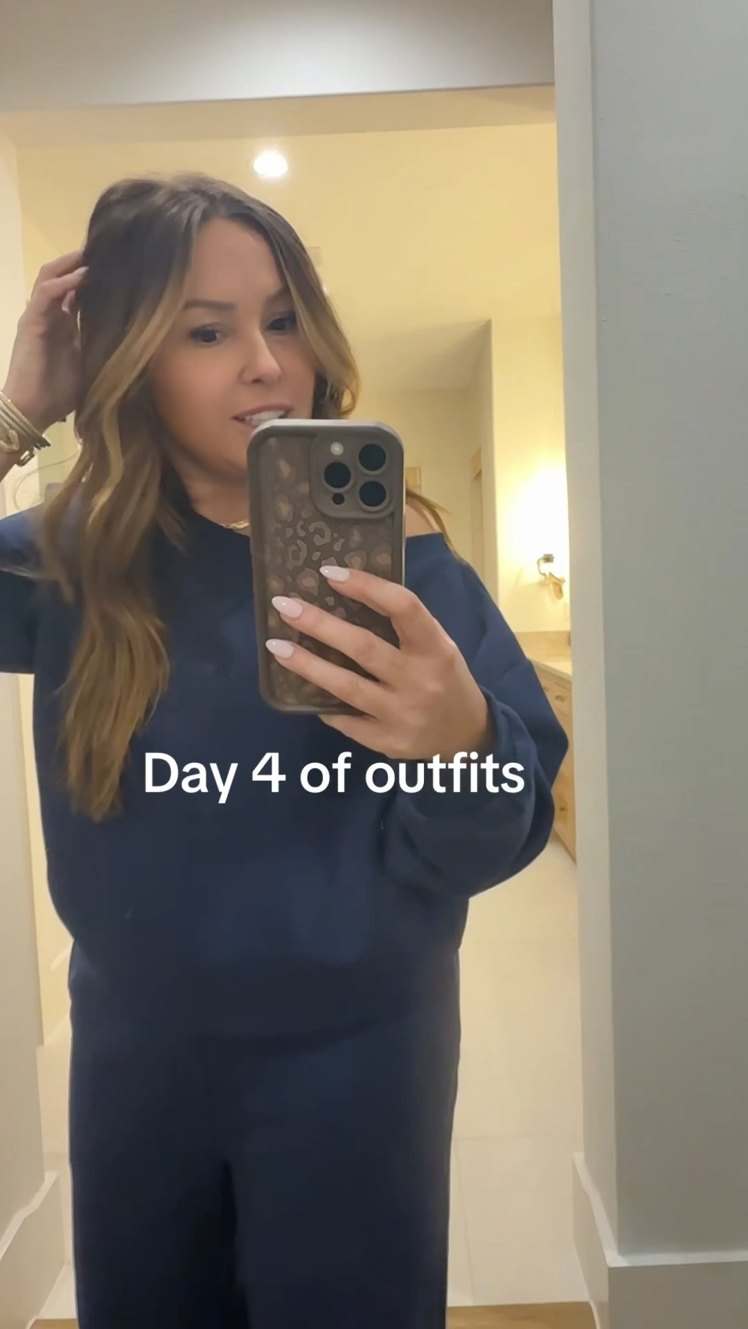 Navy blue sweatset. Softball outfits. Casual outfits. 

#LTKmomlife #LTKootd #LTKActive