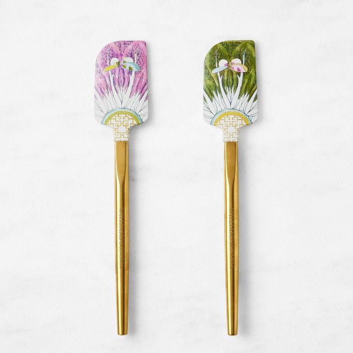 Williams Sonoma Famille Rose Dragonfly Spatula with Gold Handle | Williams-Sonoma
