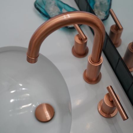 The prettiest copper bathroom faucet 🤩 

#LTKhome #LTKFind #LTKstyletip
