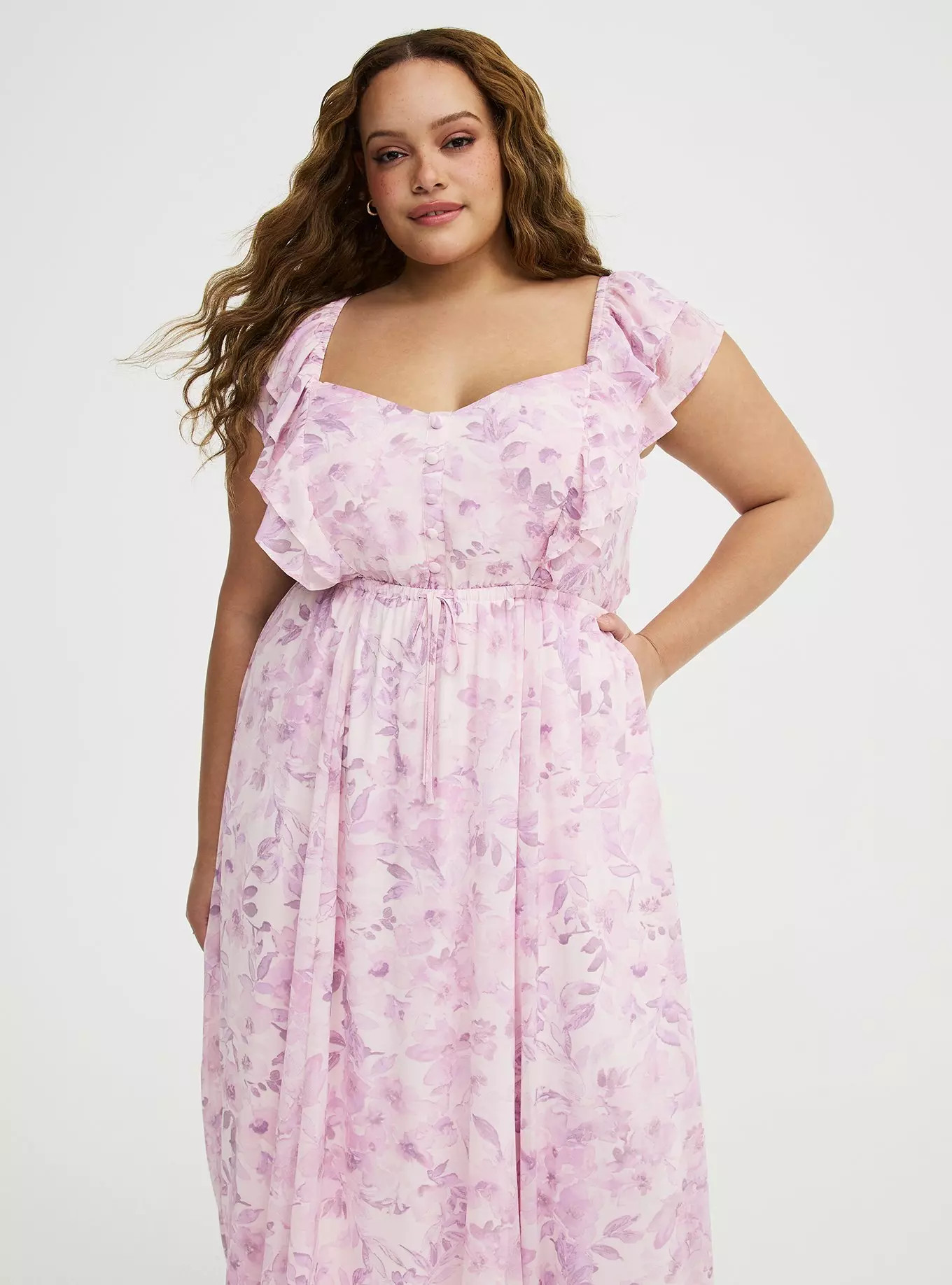 Ruffle Chiffon Maxi Dress | Torrid (US & Canada)