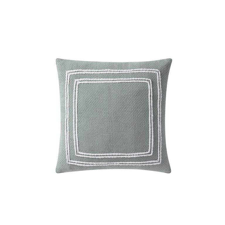 My Texas House 18" x 18" Kelina Dusty Green Woven Cotton Decorative Pillow - Walmart.com | Walmart (US)