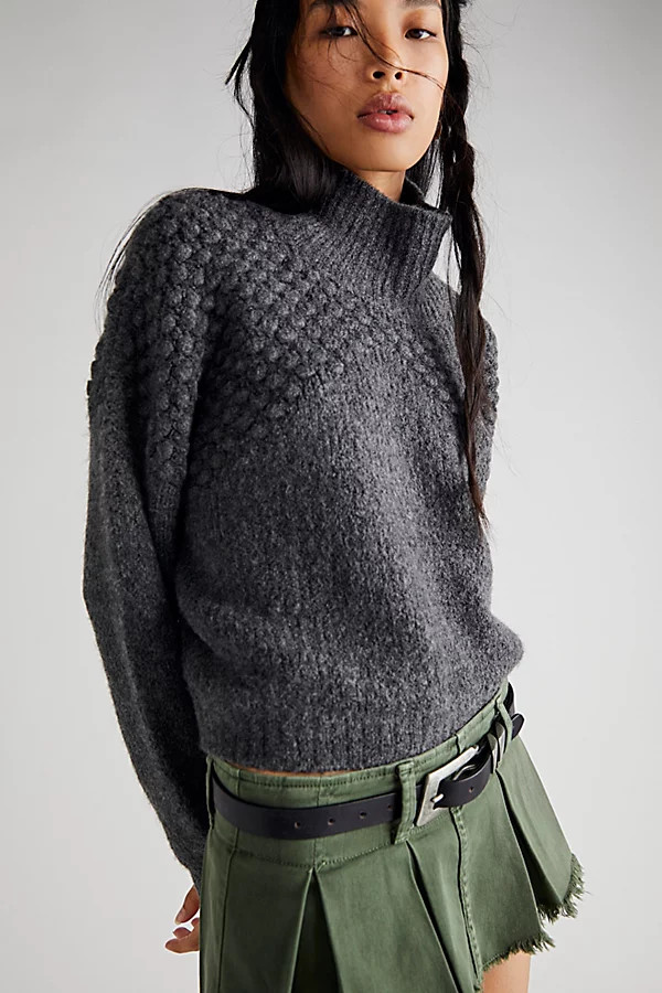 Bradley Pullover by Free People, Charcoal Heather, M | Free People (Global - UK&FR Excluded)