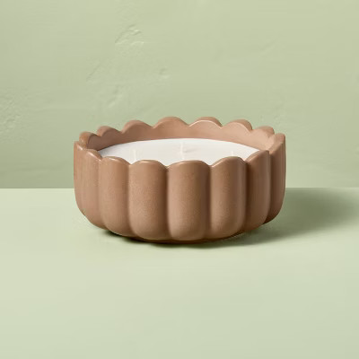 6 Wick Ceramic Scalloped Rim Jar Candle 42oz - Hearth & Hand™ with Magnolia | Target