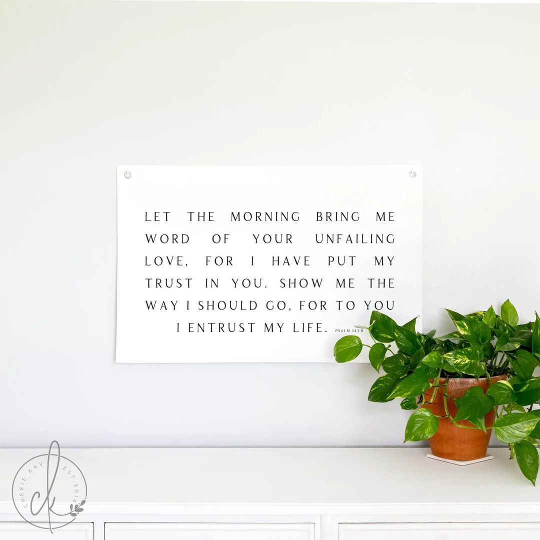 Let the Morning Flag Scripture Wall Decor Canvas Flag - Etsy | Etsy (US)