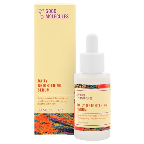 Good Molecules Daily Brightening Serum with Beta Arbutin 3% & Hyaluronic Acid – Brightening Serum for Dark Spots & Uneven Tone, Face Skincare, 1 fl oz (30 ml) | Amazon (US)