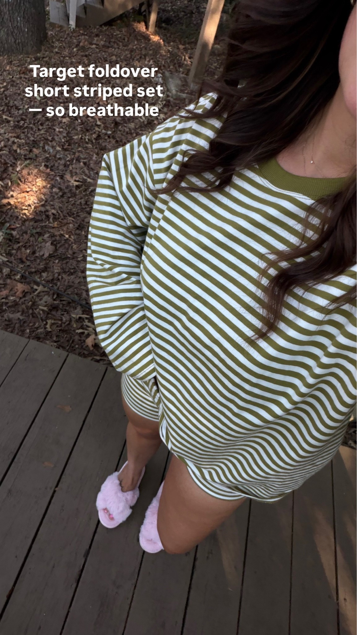 Cutest stripes long sleeve set for travel lounge or to dress up! XXL top and XL shorts for extra comfy fit!! @Target 

Fall stripe matching affordable

#LTKgrwm #LTKootd #LTKmorningroutine
