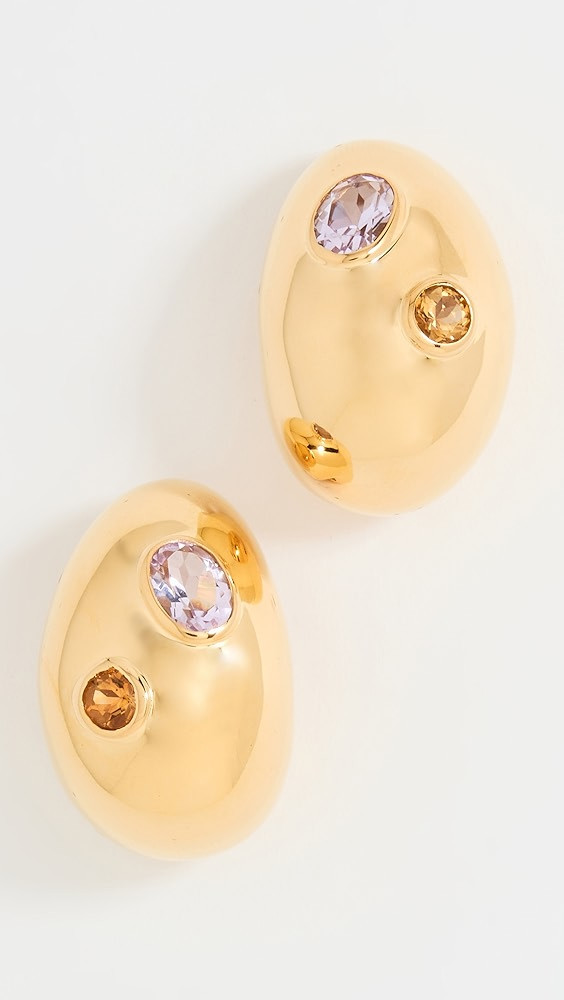Mini Arp Earrings In Studded Gold | Shopbop