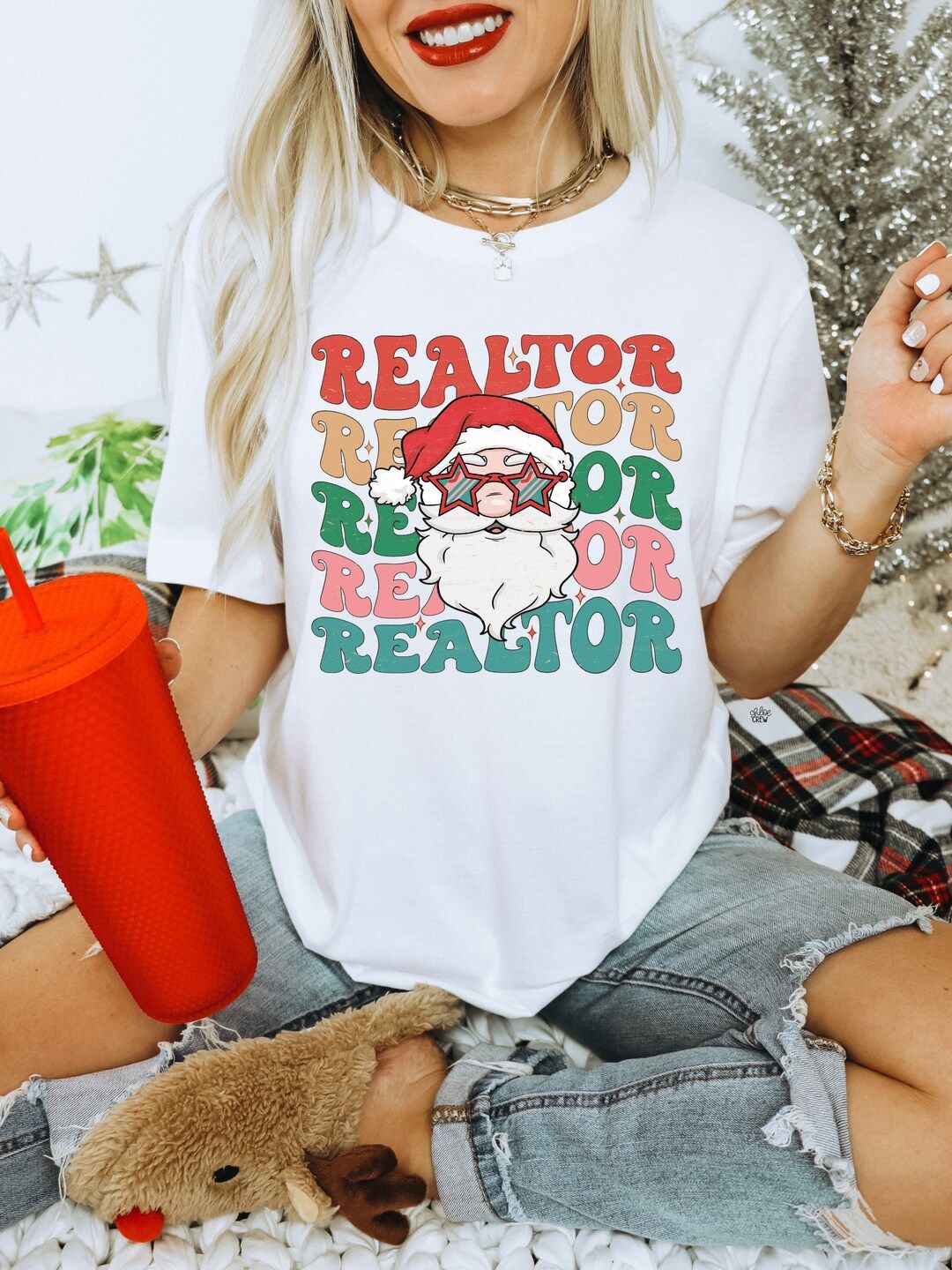 Real Estate Agent Christmas Shirt | Realtor Shirts | Santa's Favorite Realtor Shirt | Realtor Chr... | Etsy (US)