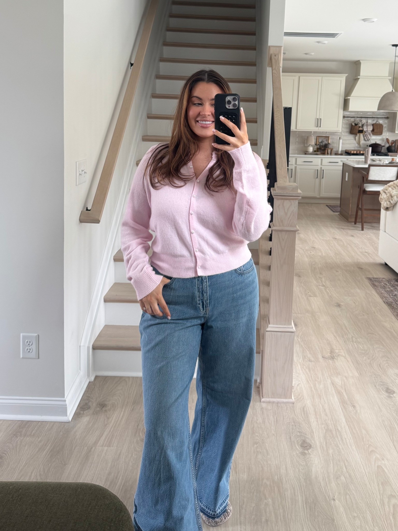 Cozy pink valentines sweater & for spring too! Wearing large. 

#LTKMidsize #LTKValentine #LTKTall