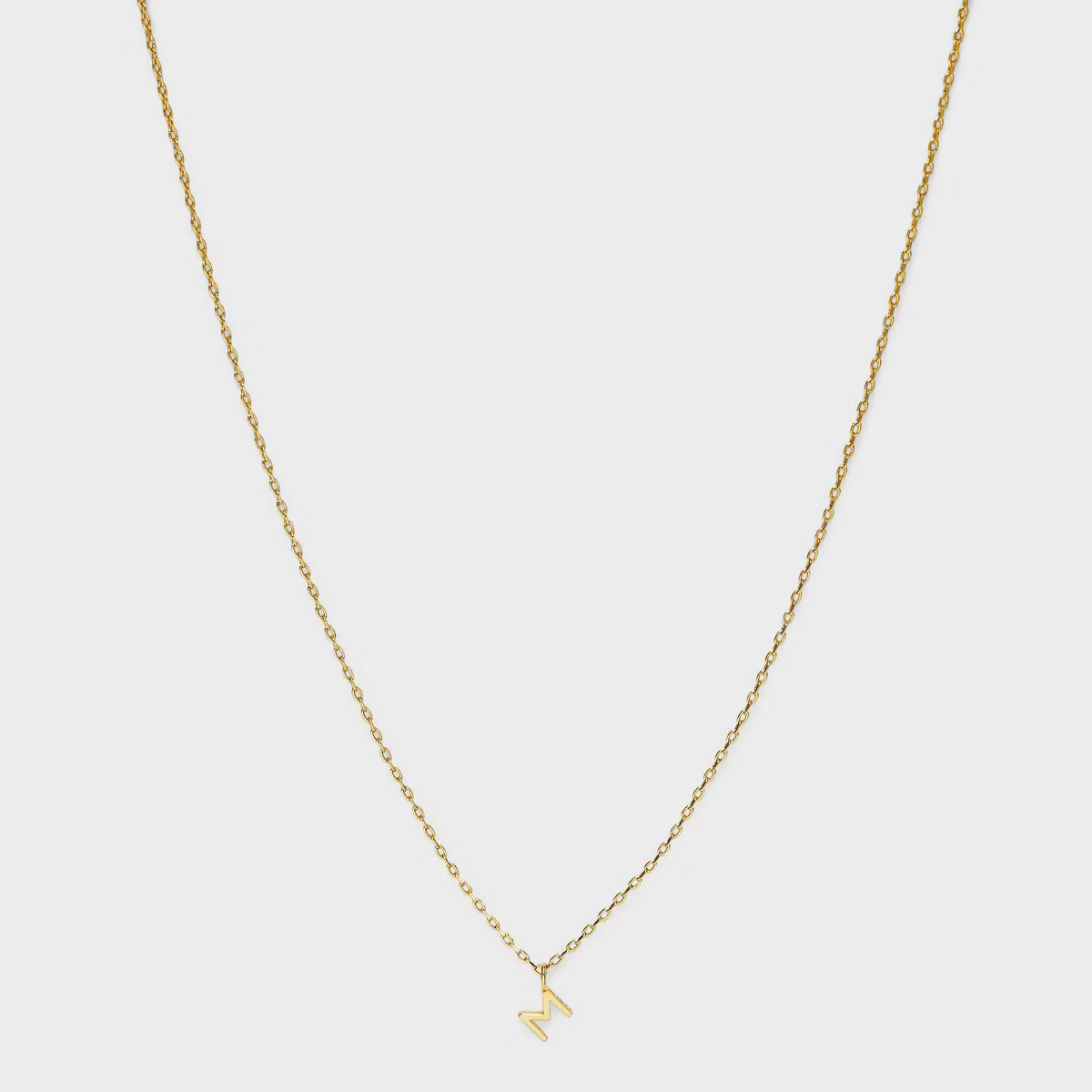 14K Gold Plated Small Polished Initial Pendant Necklace - A New Day™ Gold | Target