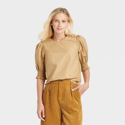 Women's Puff Elbow Sleeve Blouse - Who What Wear™ | Target