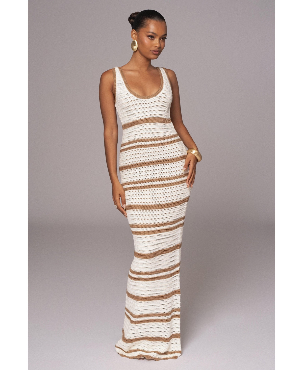Jluxlabel Women's Destiny Knit Maxi Dress - Ivory/beige | Macy's