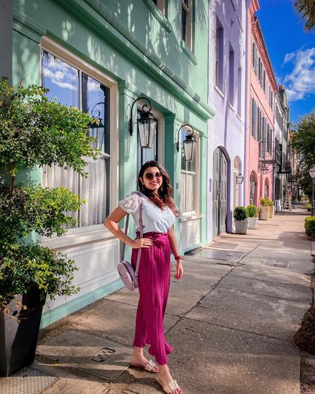 Roaming around Rainbow Row in pastel top and pleated pants 🫶🏻

Purple pleated pants, portlandleather bag, shades, rainbow row, travel outfits , casual chic outfits, autumn fashion, casual outfit

#LTKCyberweek #LTKtravel #LTKfit