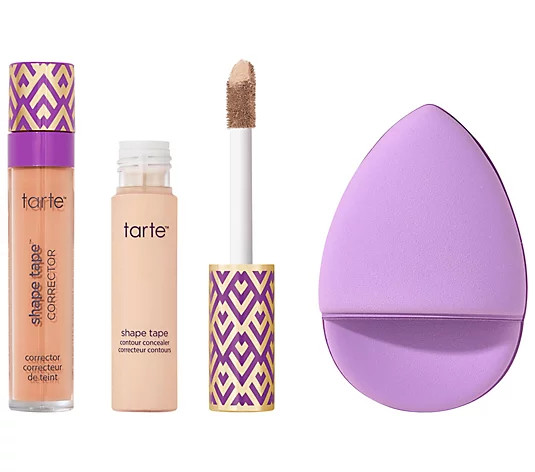 tarte Shape Tape Color Corrector 3-pc Complexion System - QVC.com | QVC