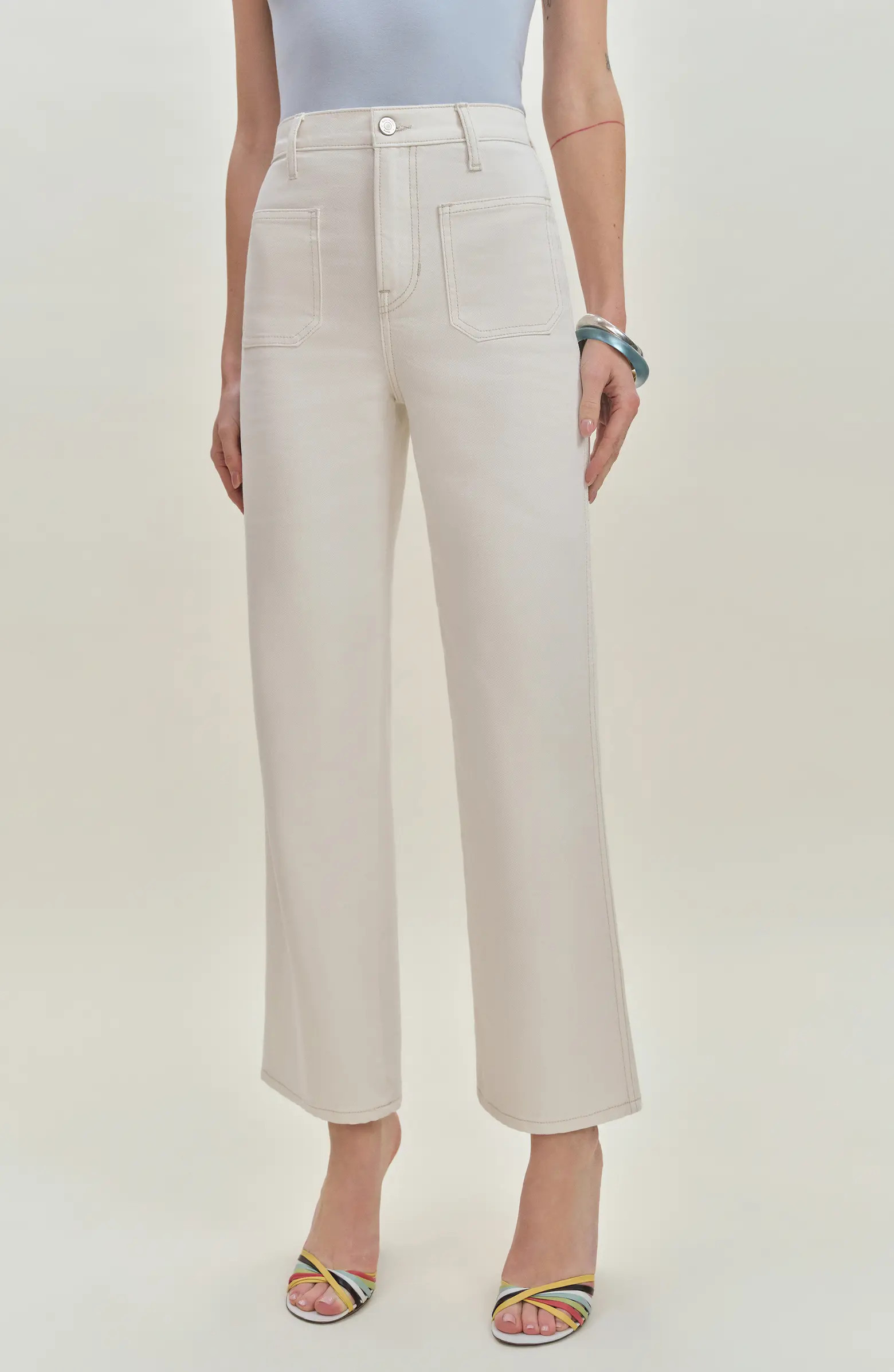 Alyssa Patch Pocket High Waist Wide Leg Jeans | Nordstrom