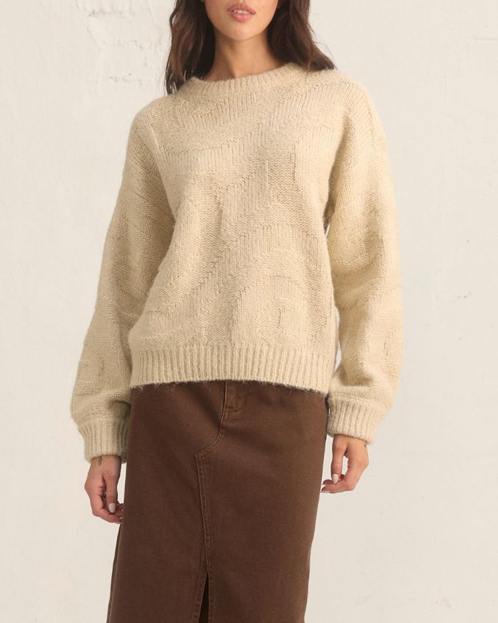 MON RENN - Heritage Knit Jumper - Jumpers & Cardigans (Cream) Heritage Knit Jumper | THE ICONIC (AU & NZ)