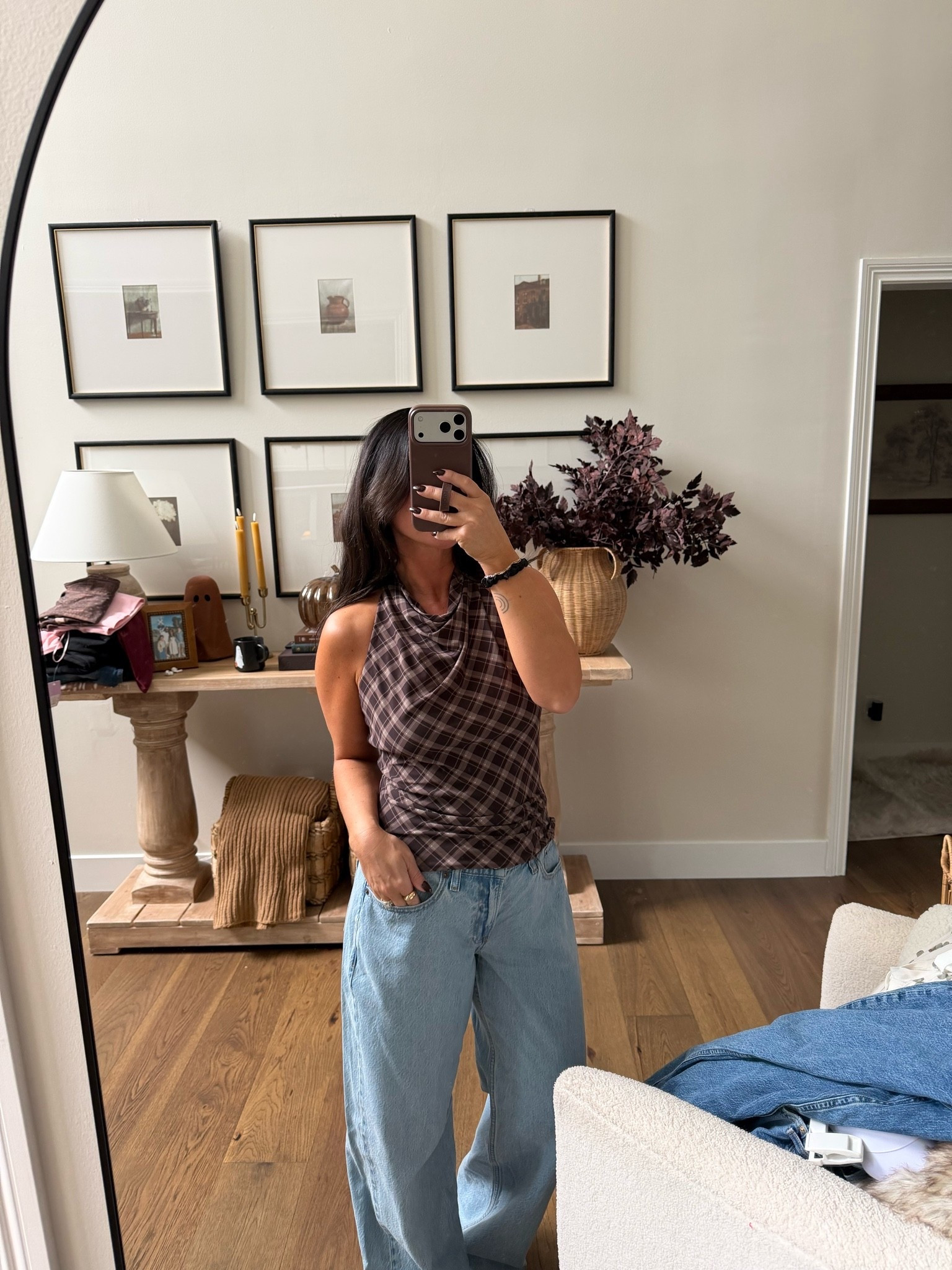 Love the print on this halter for fall 🤎🍂
