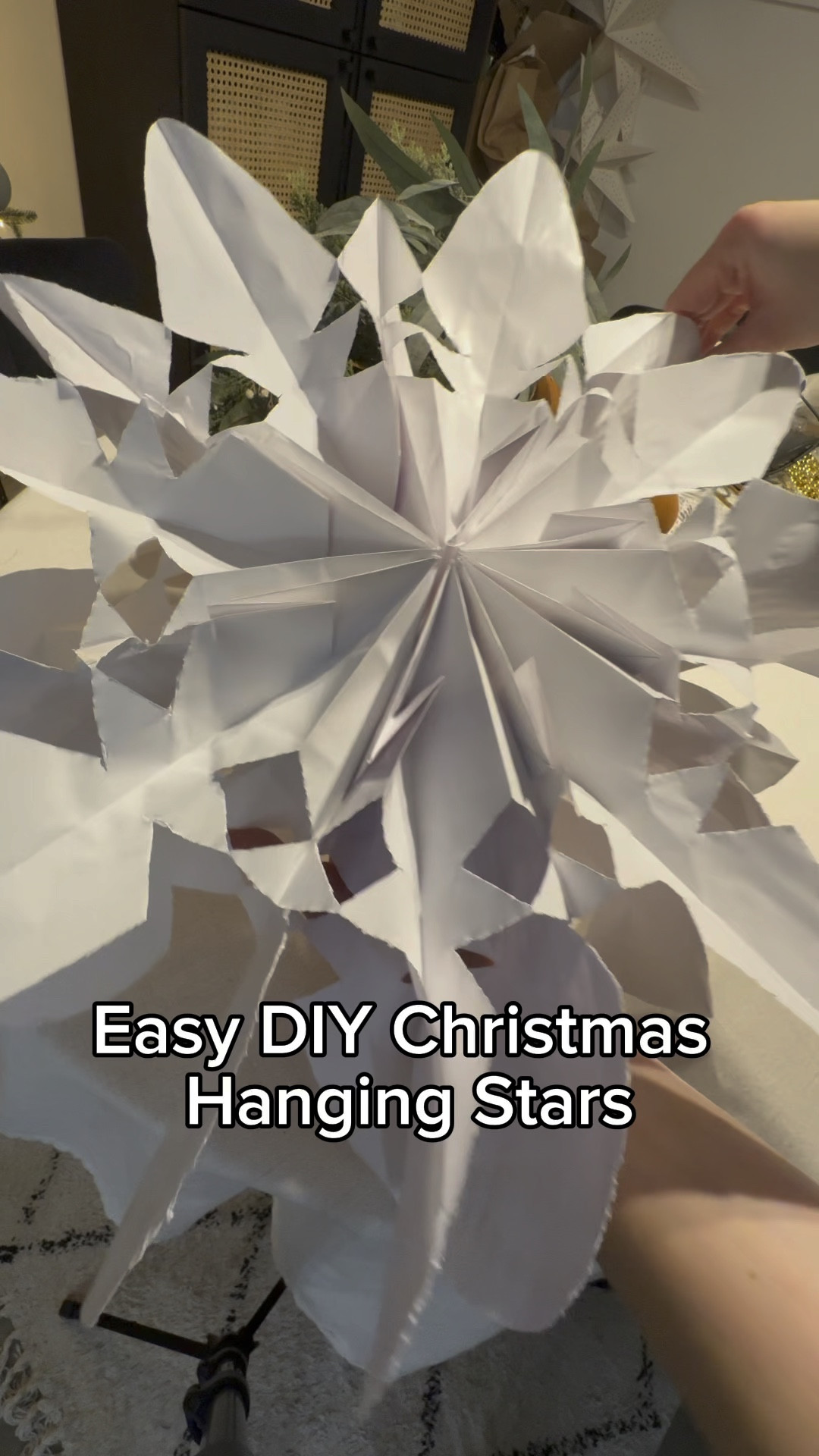 A budget friendly DIY Christmas decoration ❄️ 

I’d always wanted to try making my own hanging paper snowflakes, so this year I thought I’d give it a go! It’s a super easy Christmas craft that anyone could have a go at. 

Make sure you FOLLOW me, LIKE this post and COMMENT “SNOWFLAKE” and I’ll send you a direct message with the link to the paper bags to have a go at making them yourself ❄️ 

#christmasdecorations #diydecor #diychristmasdecor #paperstars #papersnowflakes #budgetchristmasdecor

#LTKuk #LTKhome