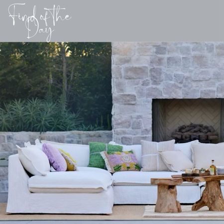 We love this outdoor modular armless sectional sofa! The loose covers add a casual and informal feel to any outdoor setting  

#LTKSeasonal #LTKfamily #LTKhome