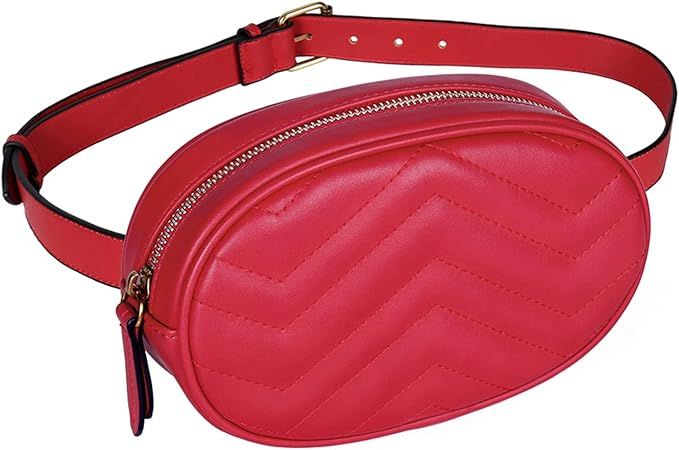 Geestock Fanny Packs for women fashionable, PU Leather Waist Bags Waterproof Belt Bag Stylish Bum... | Amazon (US)