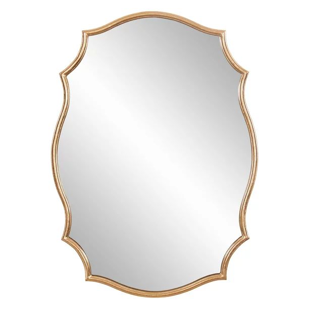 Ornate Scalloped Wall Mount Accent Mirror, Gold, 24" x 36" | Walmart (US)