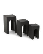 3pc Wooden Nesting Side Tables | TJ Maxx