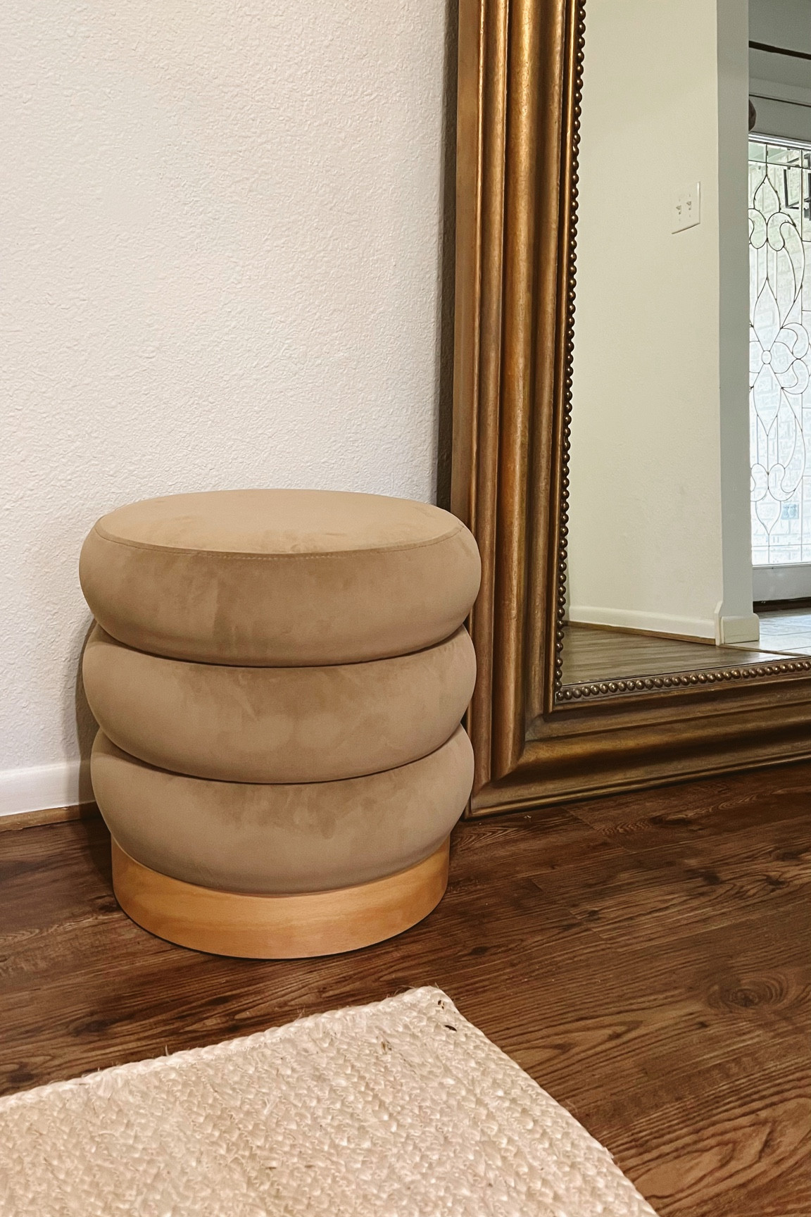 Gorgeous suede ottoman! Target find! 🤎😍 #targetfinds #ottoman #brownottoman #livingroomdecor 

#LTKhome