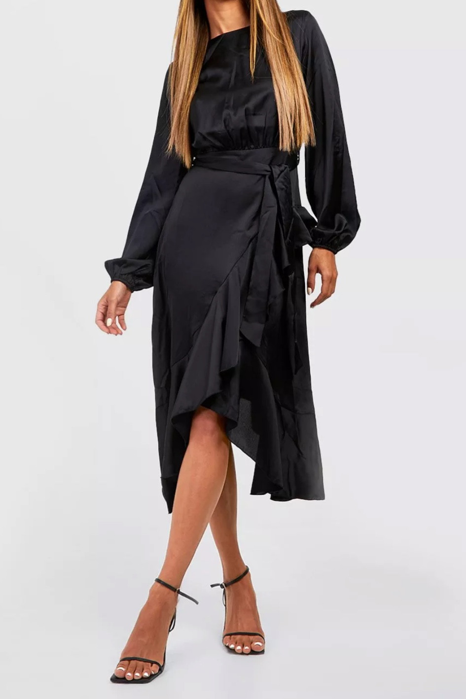 Satin black spring formal dress 

#LTKFind #LTKstyletip #LTKSeasonal