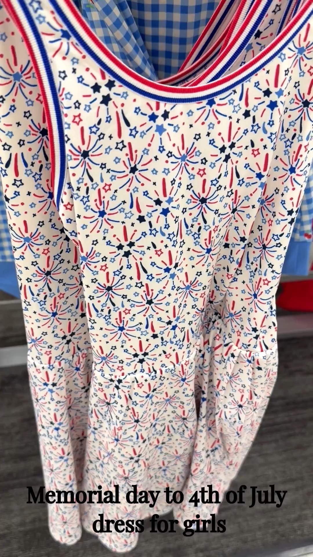 Memorial Day to Fourth of July style 🇺🇸 This girls patriotic Americana dress is perfect for summer celebrations, BBQs, parades, fireworks, and all the red white & blue moments ✨firework print patriotic girls dress 

#LTKkids #AmericanaStyle #PatrioticOutfit #FourthOfJulyStyle #MemorialDayOutfit #Girlsoutfit #kidsfashion #4thofjuly #mdw

patriotic dress for girls, Americana outfit, Fourth of July dress, Memorial Day outfit, red white and blue dress, girls summer fashion, patriotic kids style, holiday outfit inspiration