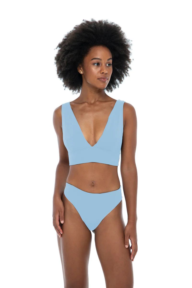 Romi Top + Sophie Bikini Bottom Swimsuit - Sky Blue | Cartolina