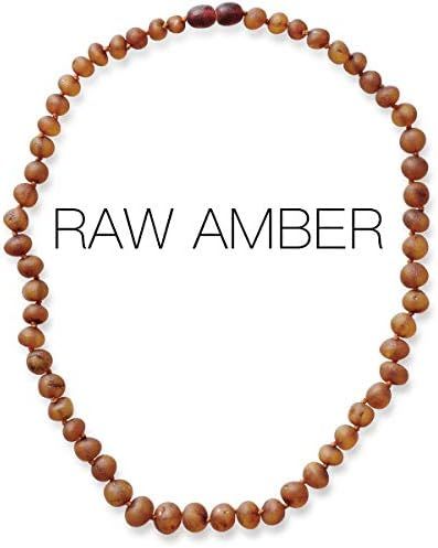 Meraki Baltic Amber Necklace - Raw Unpolished Baroque Baltic Amber Necklace | Certified Genuine B... | Amazon (US)