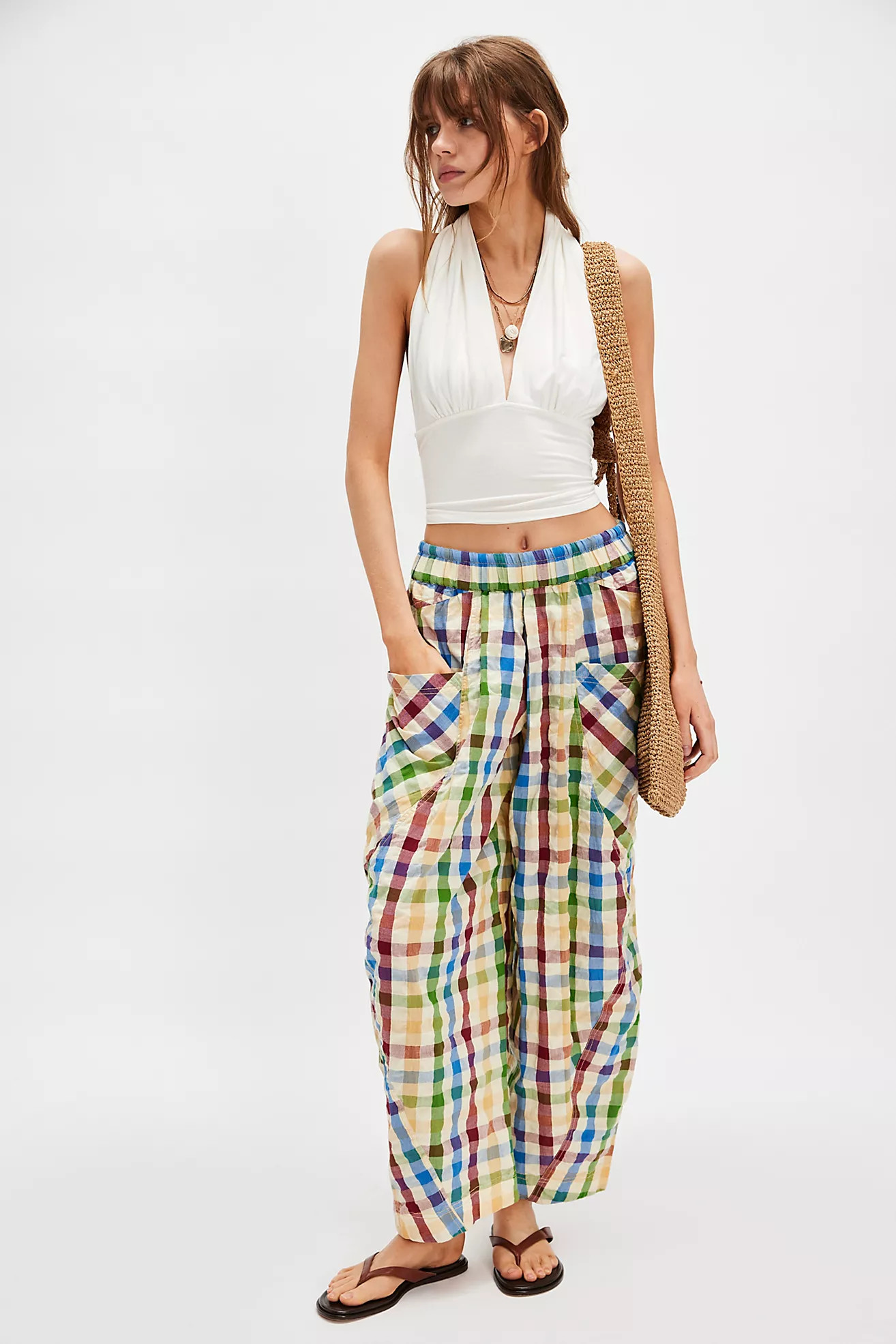 Freehold Gingham Pants | Free People (Global - UK&FR Excluded)