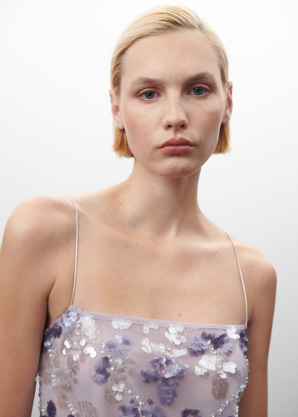 Sequin embroidered dress -  Women | Mango USA | MANGO (US)