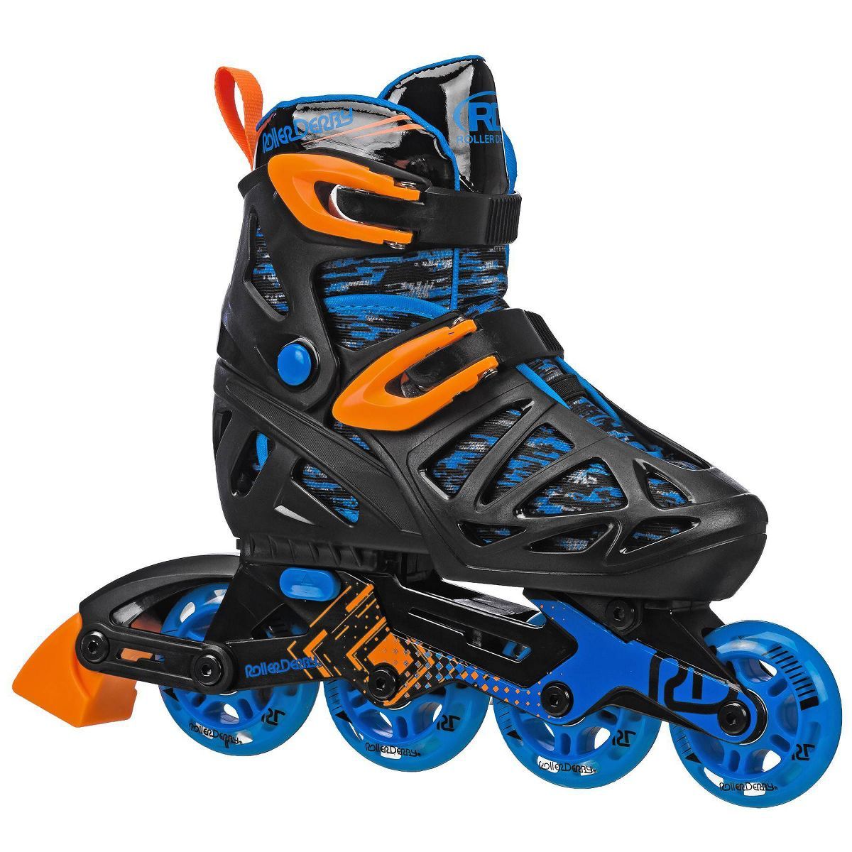 Roller Derby Tracer Kids' Adjustable Inline Skate - Black/Blue | Target