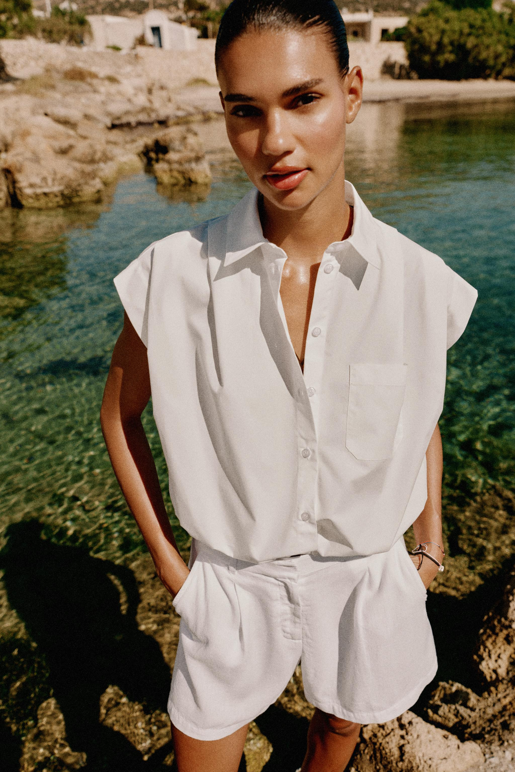 BALLOON CROPPED SHIRT | Zara US