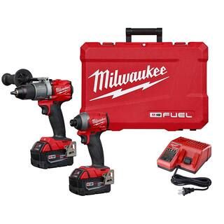 Milwaukee M18 FUEL 18-Volt Lithium-Ion Brushless Cordless Hammer Drill and Impact Driver Combo Ki... | The Home Depot