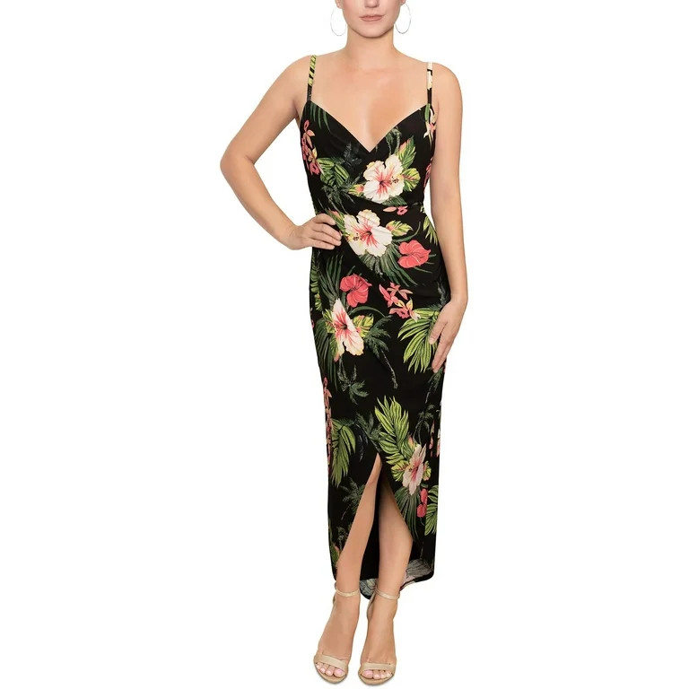 Rachel Rachel Roy Womens Floral Long Wrap Dress | Walmart (US)