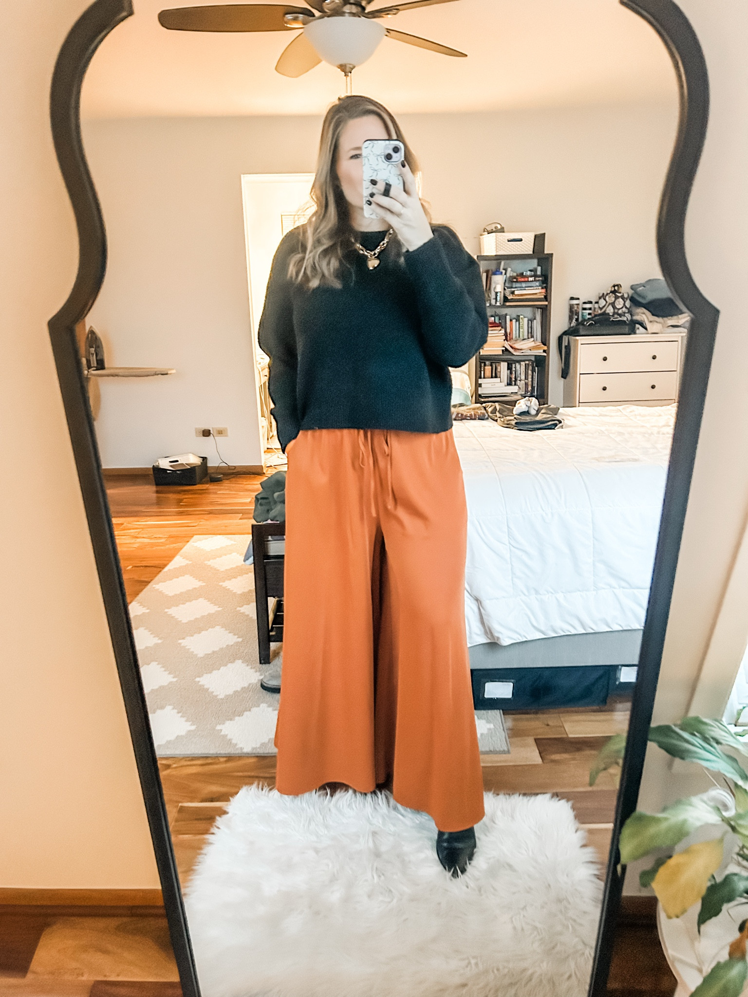 Outfit #12 of the semester! I get sooo many compliments on these pants whenever I wear them! 

#LTKMidsize #LTKStyleTip #LTKFindsUnder50