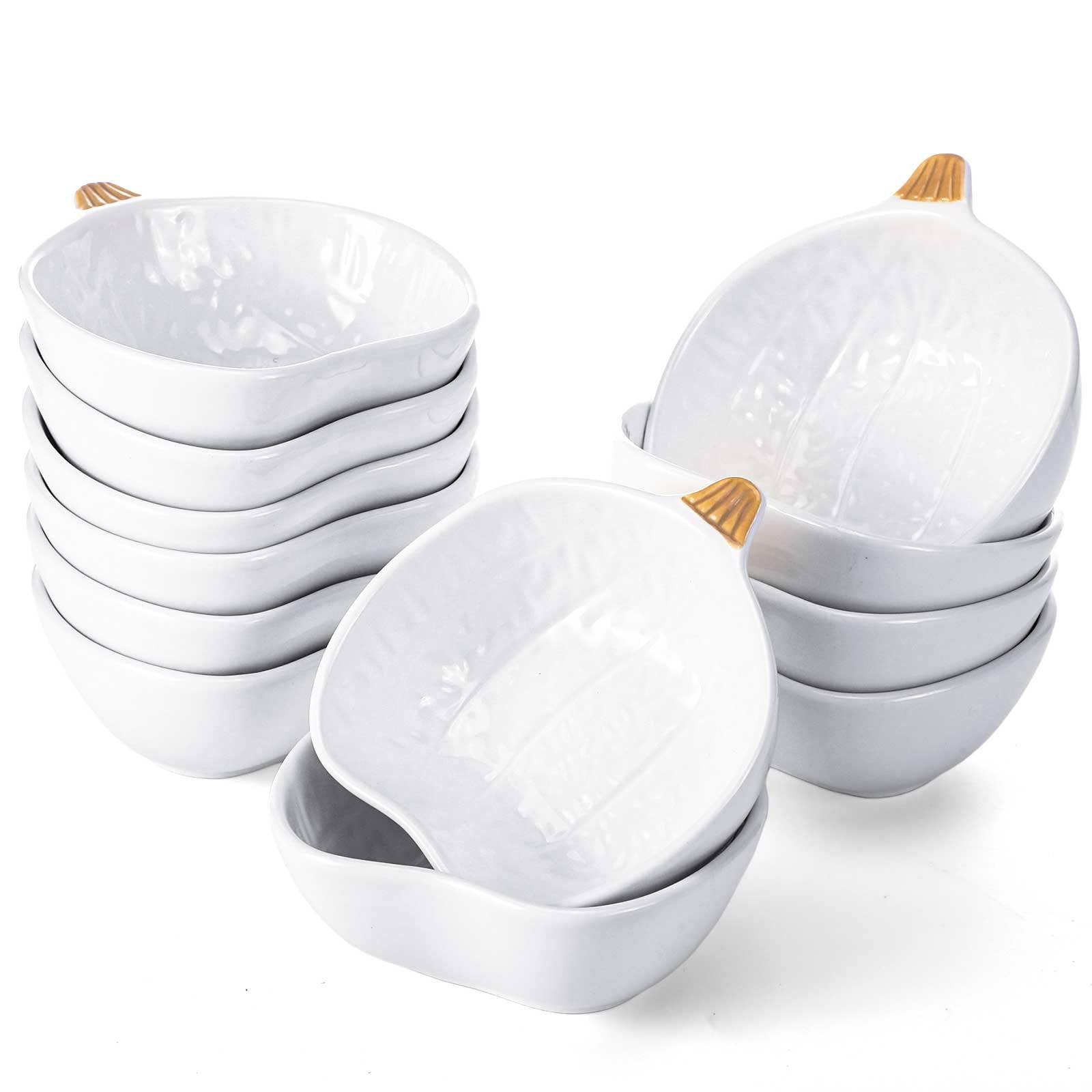 12 Pcs Pumpkin Ramekins Ceramic Pumpkin fall Bowls 6 oz Oven Safe Thanksgiving Pumpkin Bowls for ... | Amazon (US)