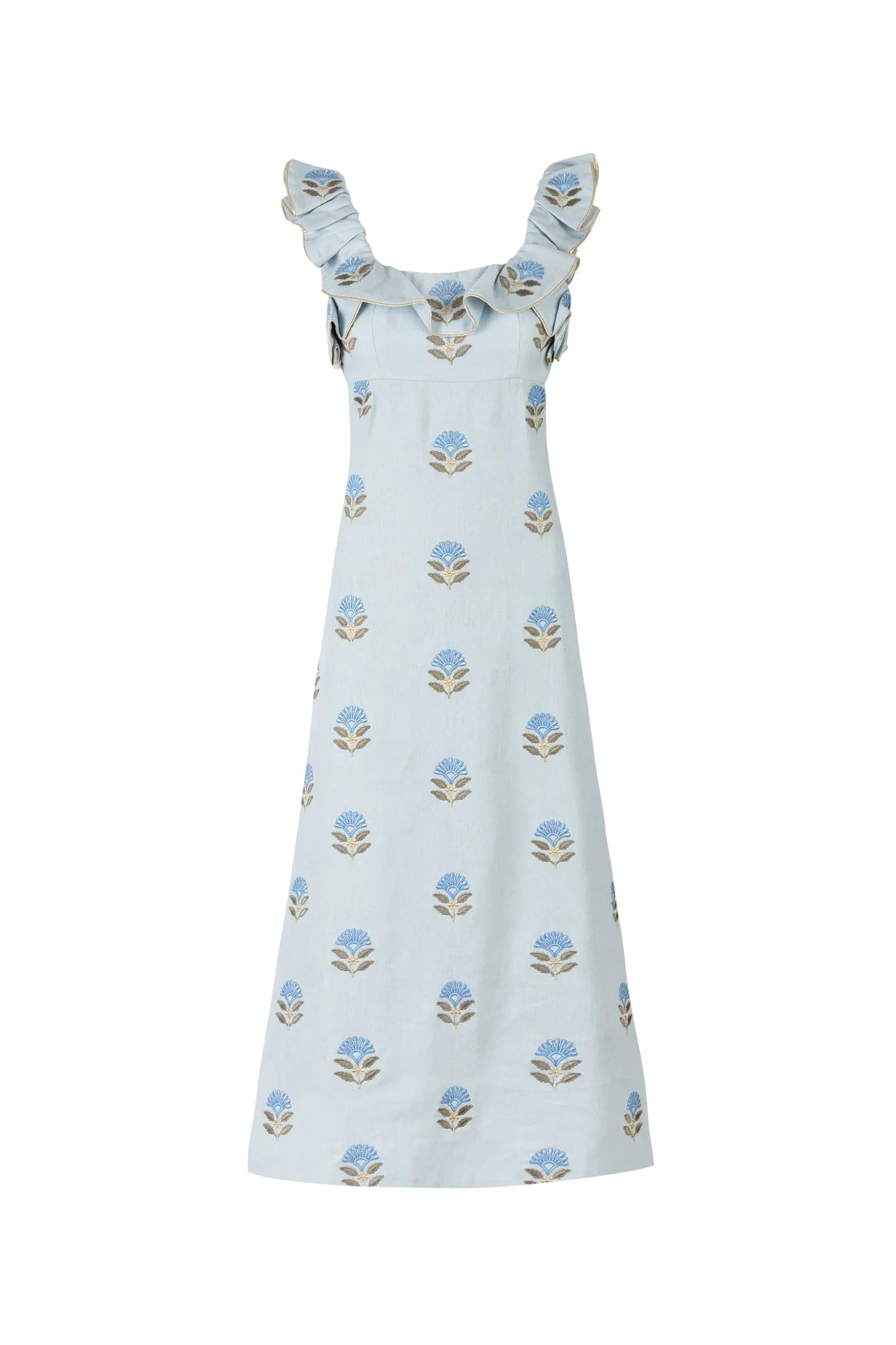 Malika Dress - Blue & Baby Blue | COUPER