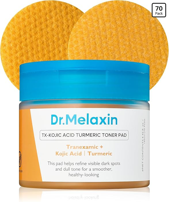 Dr.Melaxin TX Kojic Acid Turmeric Toner Pads, 70 Sheets, Tranexamic Acid, Termeric, Beautiful Ski... | Amazon (US)